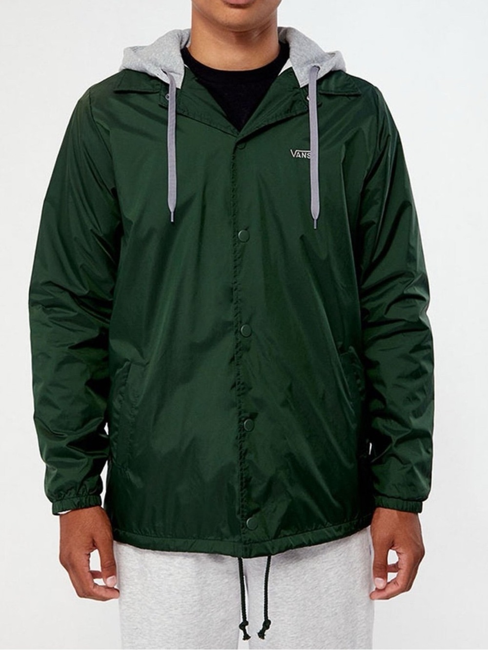 Vans Riley Dark Green Hooded Coach Jacket